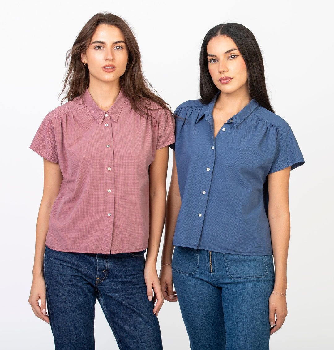 Cameo Clothing Line Carol Cotton Graph Blouse, stylish shirt with a graphic pattern, perfect for casual or office wear.