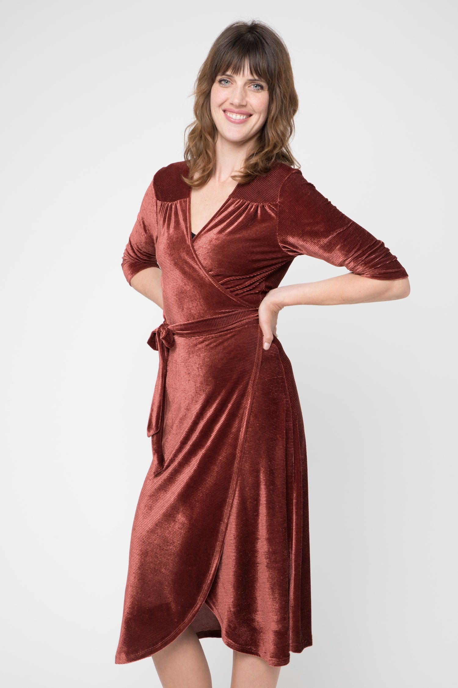 Velvet hotsell rust dress